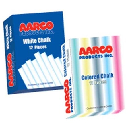 Aarco AARCO Products CCS-12 Colored Chalk 12 Boxes CCS-12